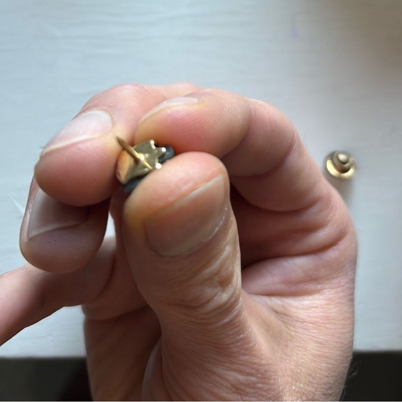 Buddha Jade Pin. Vintage. By Swank. Miniature - Picture 5 of 11